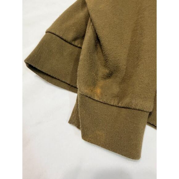 PINK VS Womens Full Zip Up Hoodie Olive Army Green with Flowers XL - Picture 3 of 7